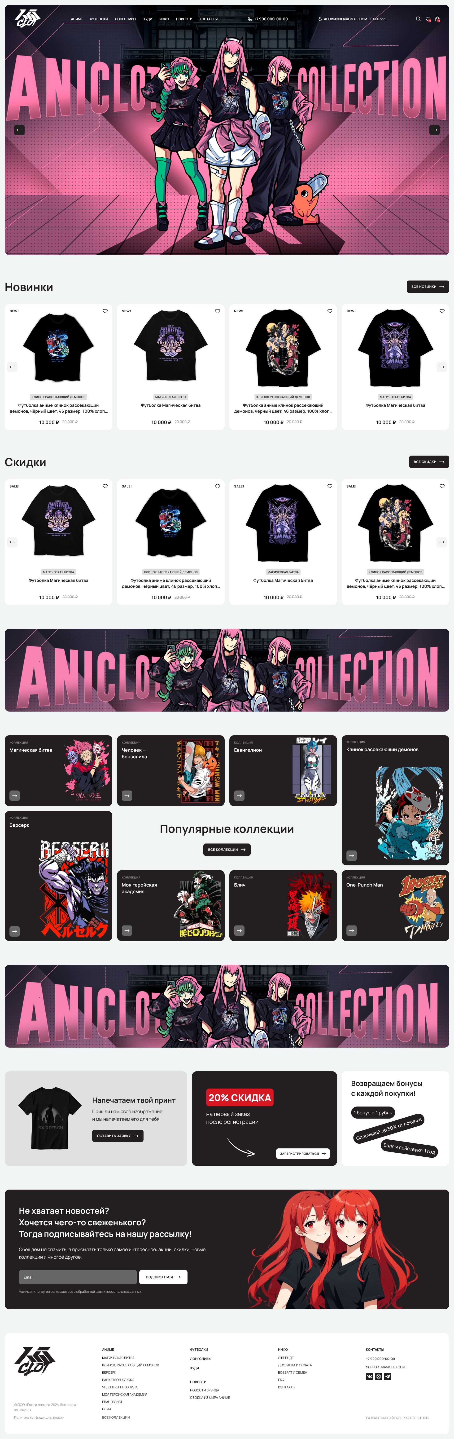 Главная магазин Aniclot