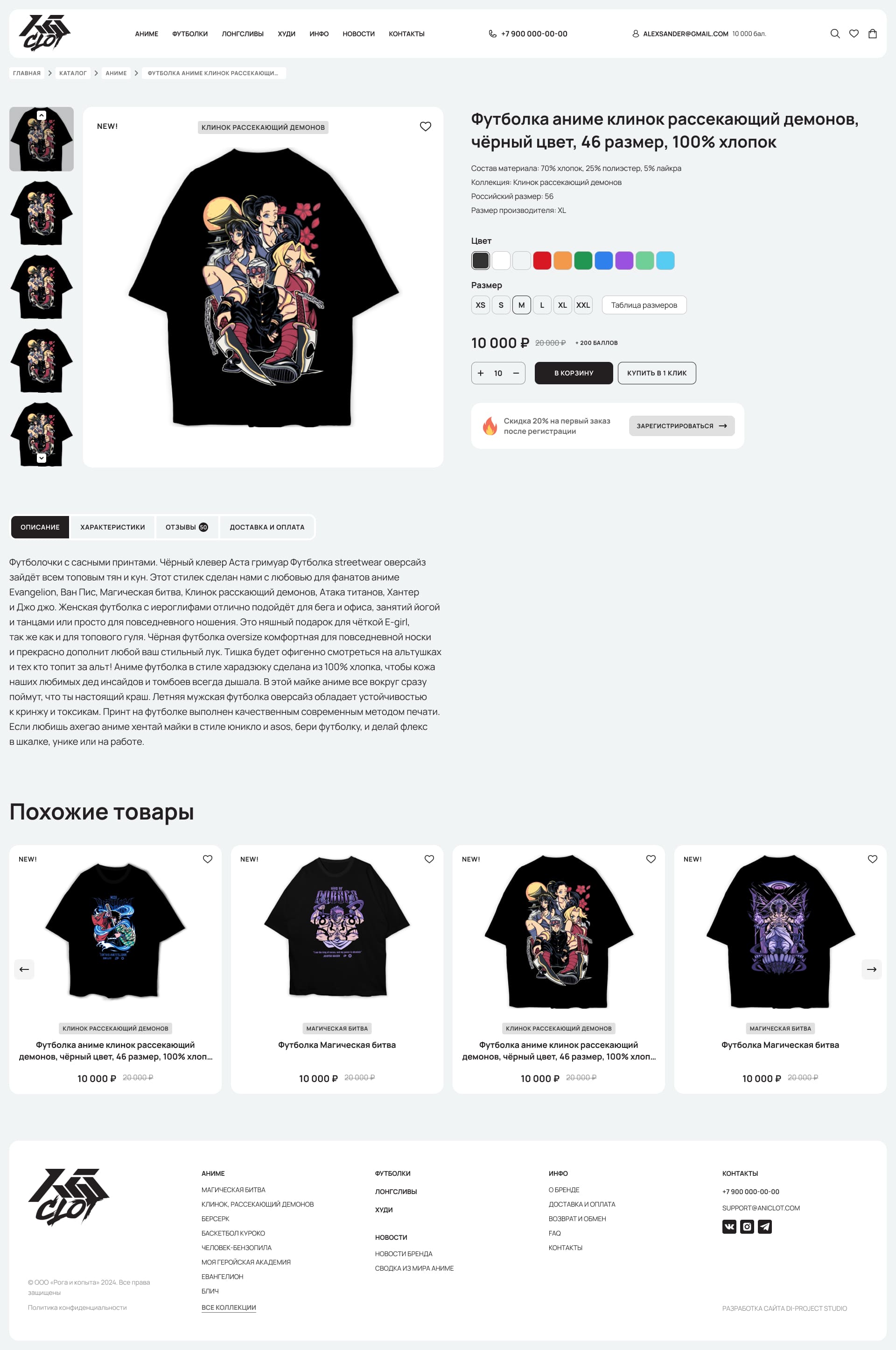 Каталог магазин Aniclot